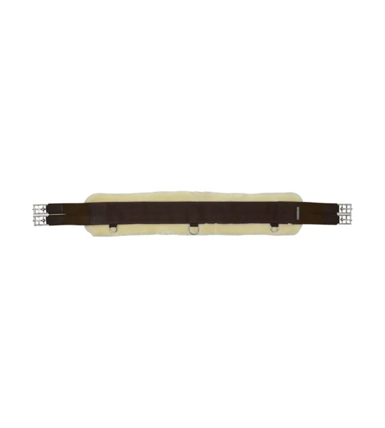 Hy Equestrian Detachable Faux Fur Elasticated Girth - Natural/Brown