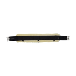 Hy Equestrian Detachable Faux Fur Elasticated Girth - Natural/Black