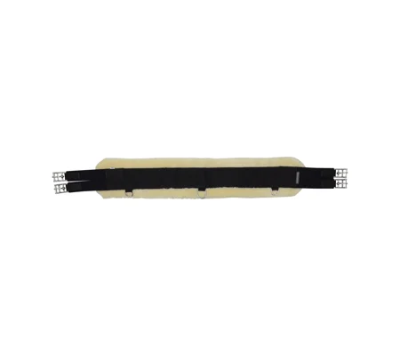 Hy Equestrian Detachable Faux Fur Elasticated Girth - Natural/Black