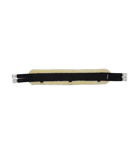 Hy Equestrian Detachable Faux Fur Elasticated Girth - Natural/Black