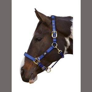 Hy Equestrian Deluxe Padded Head Collar - Navy