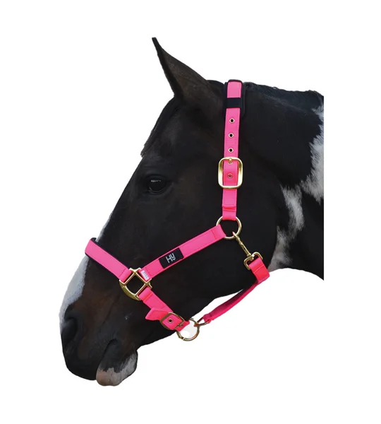 Hy Equestrian Deluxe Padded Head Collar- Hot Pink