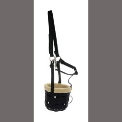 Hy Equestrian Muzzle with Fleece - Black