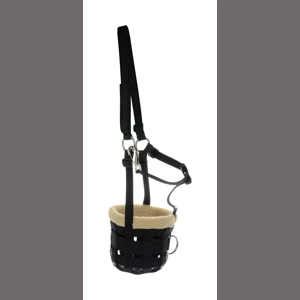 Hy Equestrian Muzzle with Fleece - Black