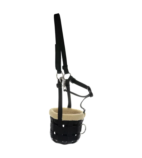 Hy Equestrian Muzzle with Fleece - Black