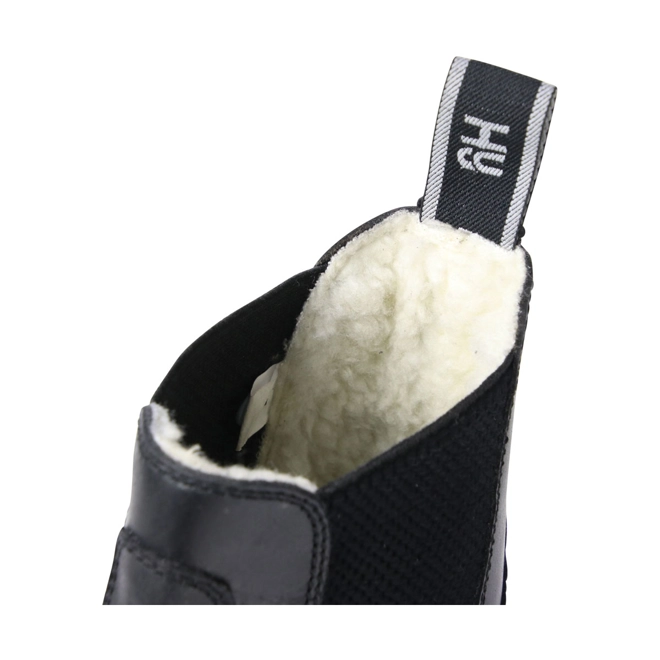 Additional Image for Hy Equestrian Fleece Lined Wax Leather Jodhpur Boot - Black