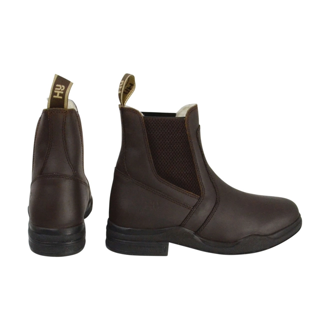 product Image for Hy Equestrian Fleece Lined Wax Leather Jodhpur Boot - Brown