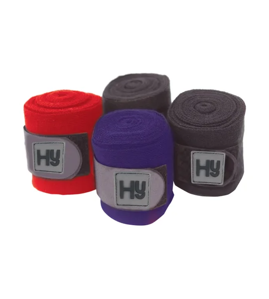 Hy Equestrian Stable Bandage - Black - 3m x 10cm
