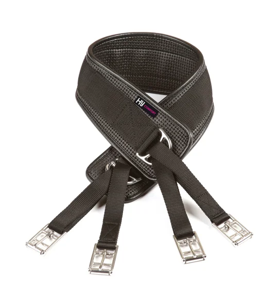 Hy Equestrian Humane Waffle Girth - Black