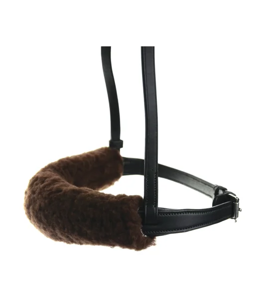 Hy Equestrian Noseband Cover - Brown