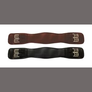 Hy Equestrian Waffle Dressage Girth - Elasticated Both Ends - Brown