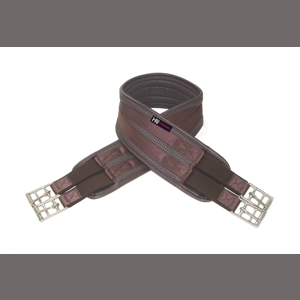 Hy Equestrian Waffle Girth - Brown - elasticated both ends