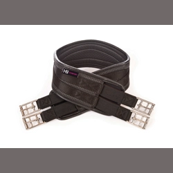 Hy Equestrian Waffle Girth - Black - elasticated both ends