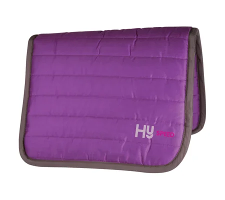 Hy Equestrian Reversible Comfort Pad - Purple/Dark Grey Trim - One Size