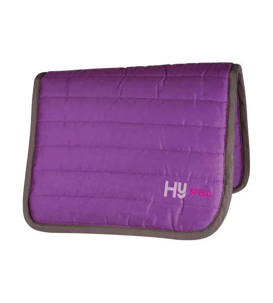 Hy Equestrian Reversible Comfort Pad - Purple/Dark Grey Trim - One Size