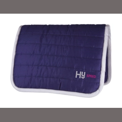 Hy Equestrian Reversible Comfort Pad - Navy/Grey Trim - One Size