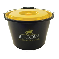 Lincoln Bucket with Lid - Black/Yellow Lid - 18 litre