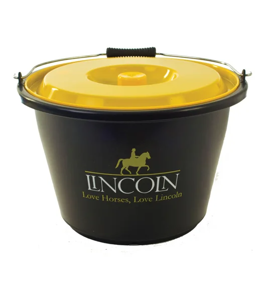 Lincoln Bucket with Lid - Black/Yellow Lid - 18 litre