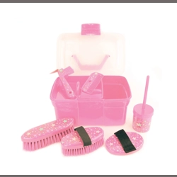 Lincoln Star Pattern Grooming Kit - Pink