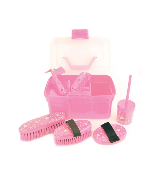 Lincoln Star Pattern Grooming Kit - Pink