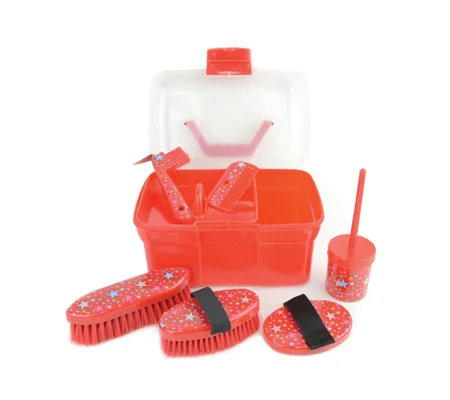 Lincoln Star Pattern Grooming Kit - Red