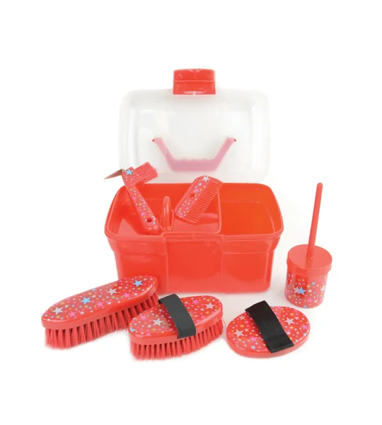 Lincoln Star Pattern Grooming Kit - Red
