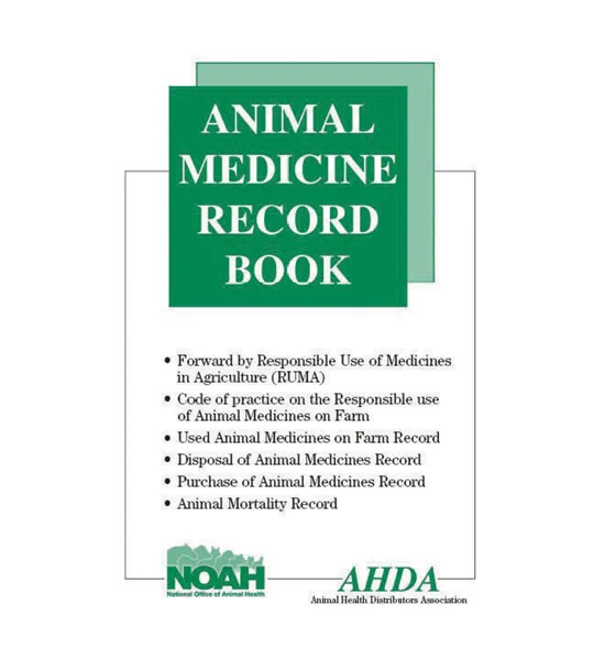Animal Medicine Record Book