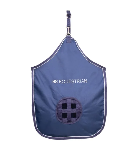 Hy Equestrian Hay Bag Navy/Grey