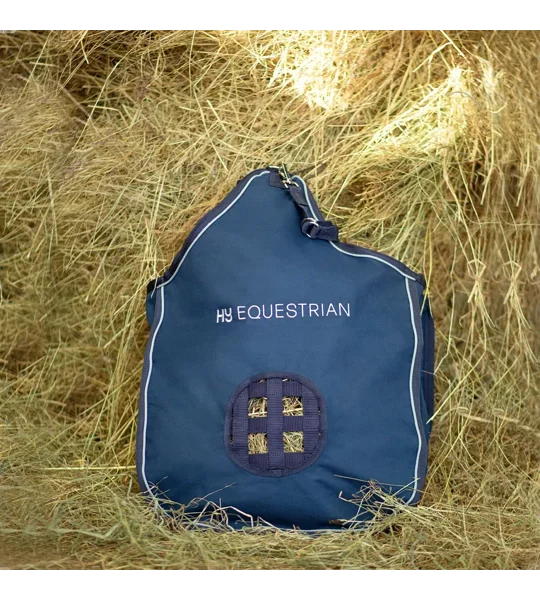 Hy Equestrian Hay Bag Navy/Grey