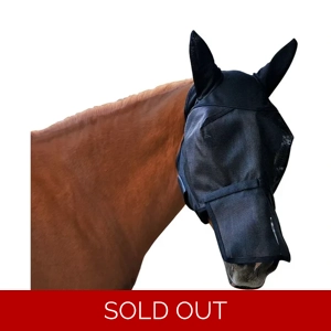 Absorbine UltraShield Fly Mask with Ears c/w Removable Nose - Horse