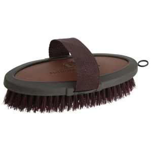 Coldstream Faux Leather Body Brush 18.3 x 9cm Brown/Black