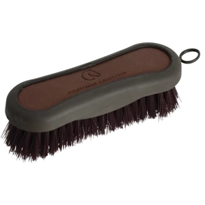 Coldstream Faux Leather Face Brush 12.8 x 4.3cm Brown/Black
