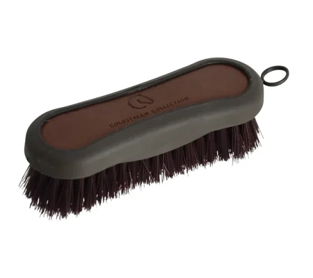 Coldstream Faux Leather Face Brush 12.8 x 4.3cm Brown/Black