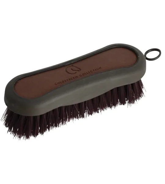 Coldstream Faux Leather Face Brush 12.8 x 4.3cm Brown/Black