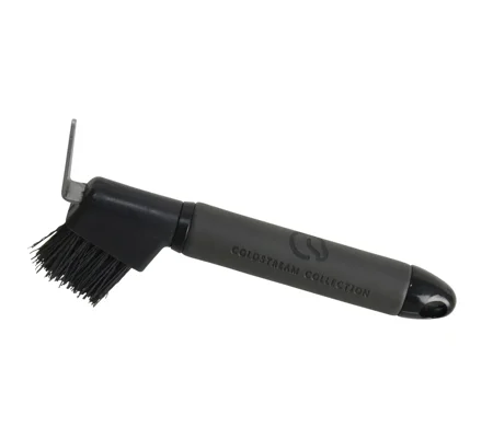 Coldstream Faux Leather Hoof Pick 19cm Charcoal/Black