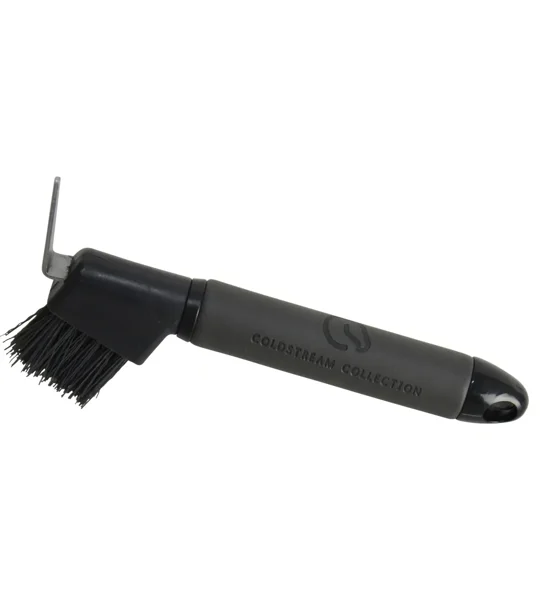 Coldstream Faux Leather Hoof Pick 19cm Charcoal/Black