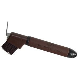 Coldstream Faux Leather Hoof Pick 19cm Brown/Black