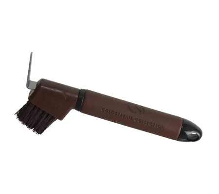 Coldstream Faux Leather Hoof Pick 19cm Brown/Black