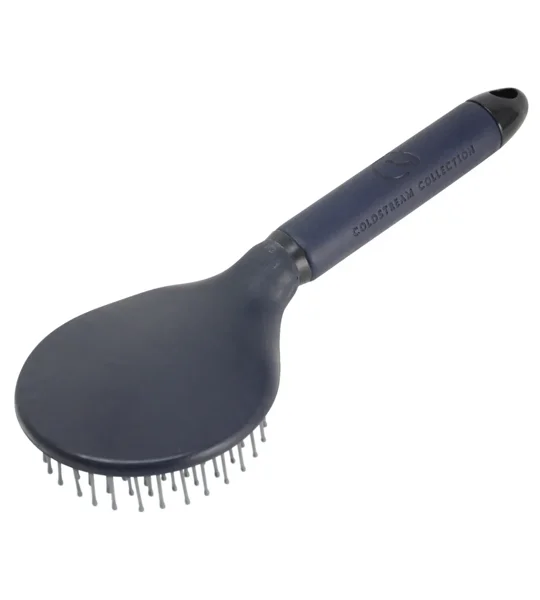 Coldstream Faux Leather Mane and Tail Brush 25cm Navy/Black