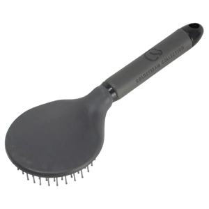 Coldstream Faux Leather Mane and Tail Brush 25cm Charcoal/Black