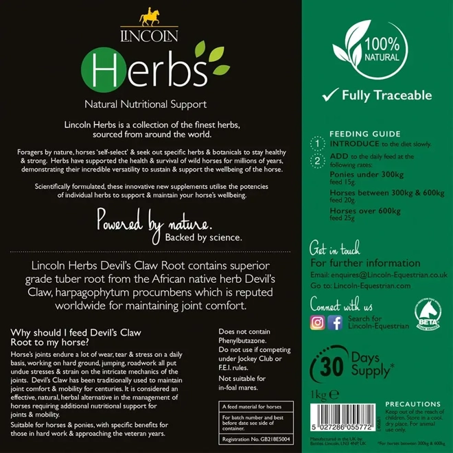 Additional Image for Lincoln Herbs Devil's Claw Root - 1kg