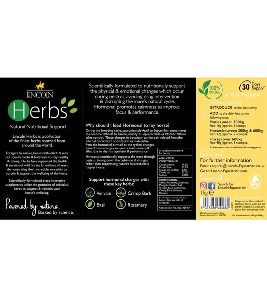 Lincoln Herbs Hormonal - 1kg