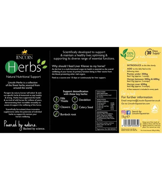 Lincoln Herbs Liver Klense - 1kg