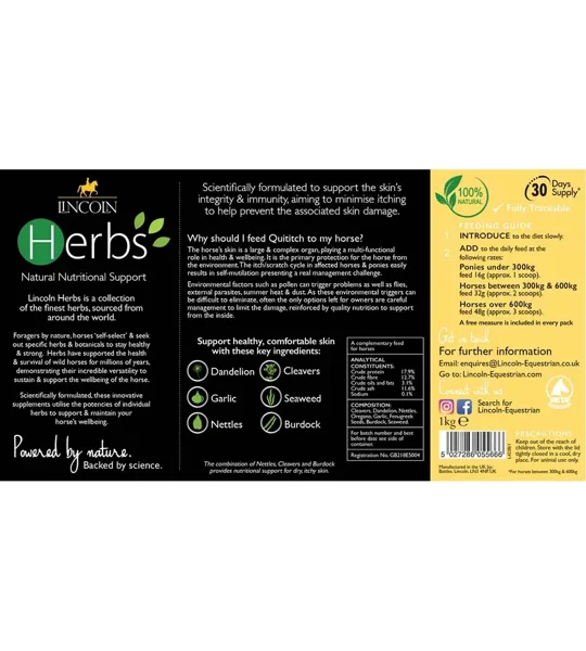Lincoln Herbs Quititch - 1kg