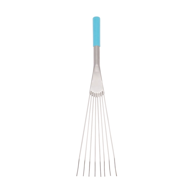 product Image for Big Tidee Metal Rake - Sky Blue - Short Handle