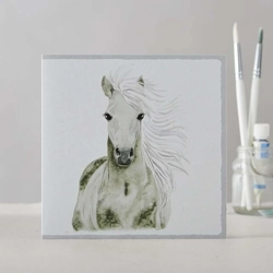 Deckled Edge Black Opal - Watercolour Horse