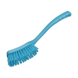 Stiff Long Handled Brush - Blue - 406mm