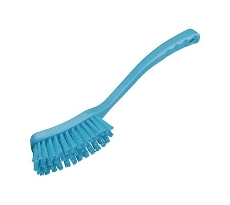 Stiff Long Handled Brush - Blue - 406mm