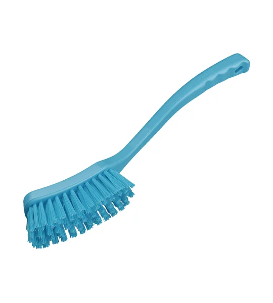 Stiff Long Handled Brush - Blue - 406mm