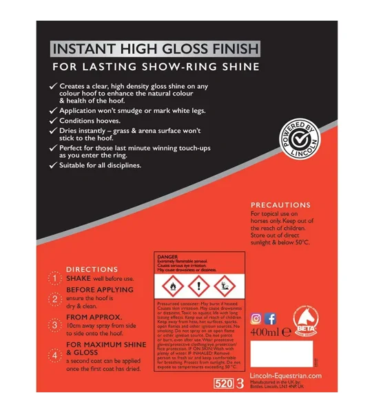Lincoln Hoof Oil Spray - 400ml